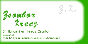 zsombor krecz business card